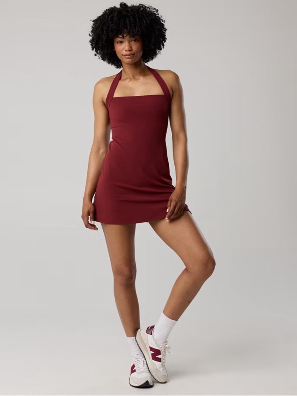 AERIE - Real Me Halter Mini Dress | with shorts and pockets | size large